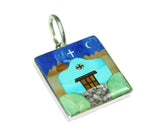 Inlay Spanish mission pendant by Kelly Charveaux