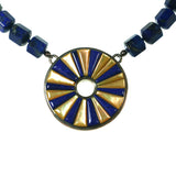 Lapis Necklace With Inlay Pendant