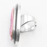 cobalto calcite ring with inlay by Kelly Charveaux