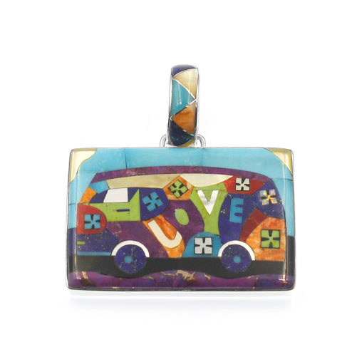 Inlay Love Bus Pendant by Charveaux