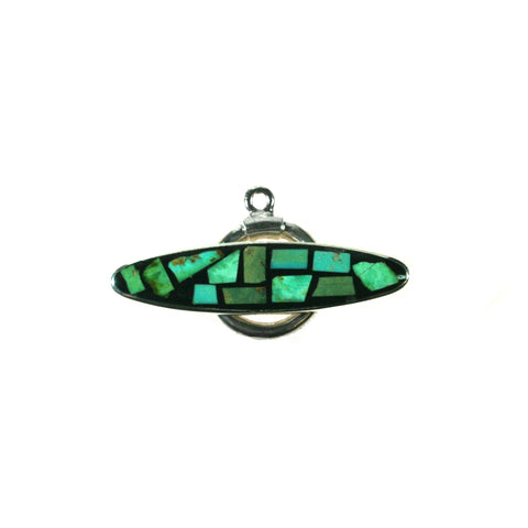 Turquoise inlay toggle clasp by Kelly Charveaux