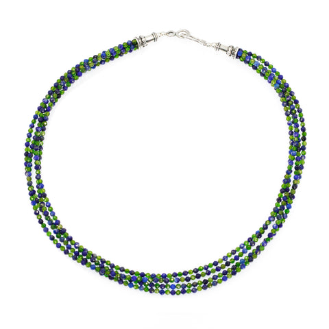 Lapis And Chrome Diopside Necklace