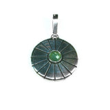 Silver Pendant With Tourmaline