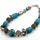 Turquoise & Abalone Inlay Bead Necklace