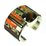 Citrine cuff bracelet with inlay stones by Kelly Charveaux