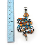 Inlay rattlesnake pendant by Charveaux