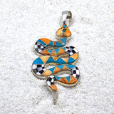 Inlay rattlesnake pendant by Charveaux